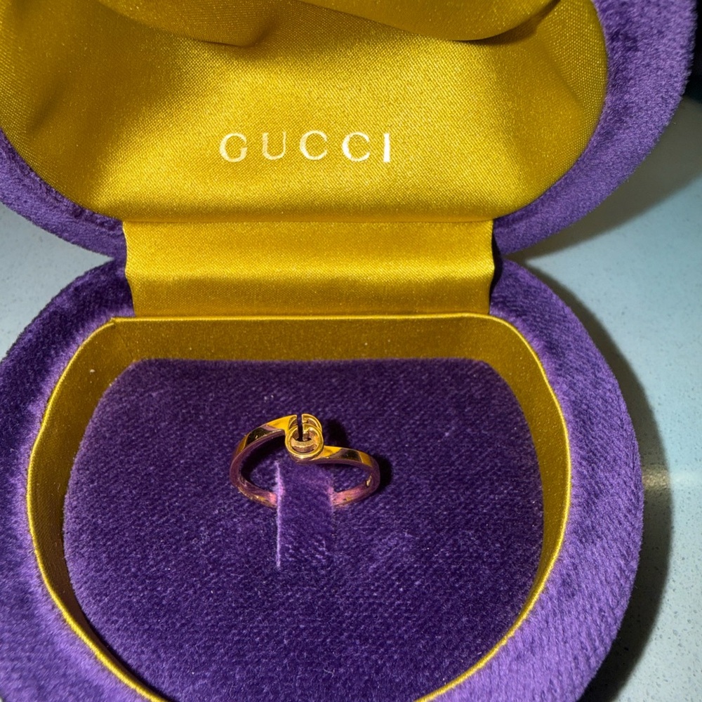 Gucci GG Running 18K Yellow Gold Ring